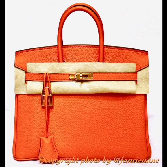 Hermes Birkin $17,500 NEW 2017, 25cm Orange Poppy - Picture 2 of 8